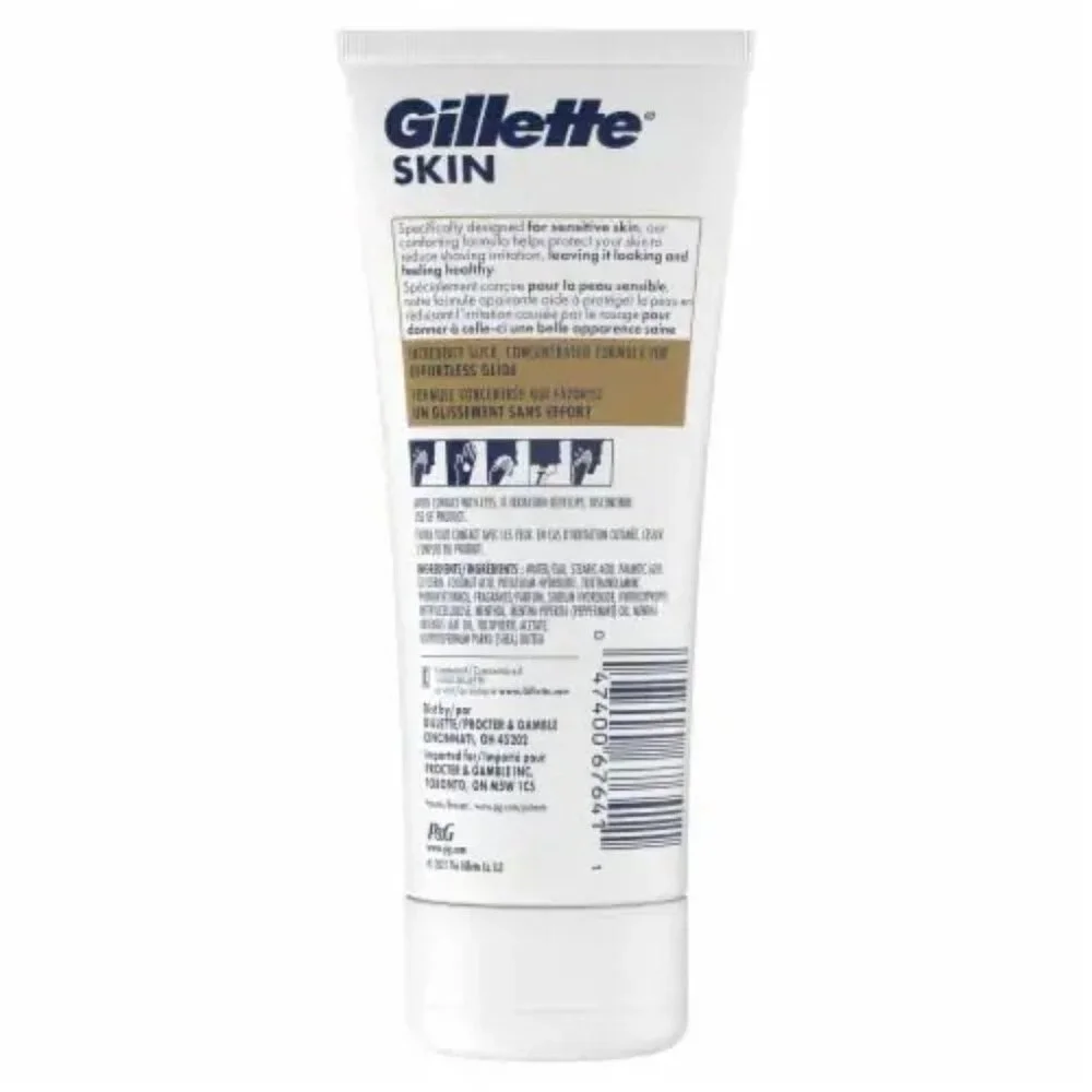 Gillette Skin Ultra-Sensitive Shave Cream with Shea Butter & Vitamin E ~ 6 fl oz